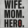 thumbnail image 2 of Women's Marvel Wife, Mom, Hero Black Widow Icon  Graphic Tee Athletic Heather Large, 2 of 4