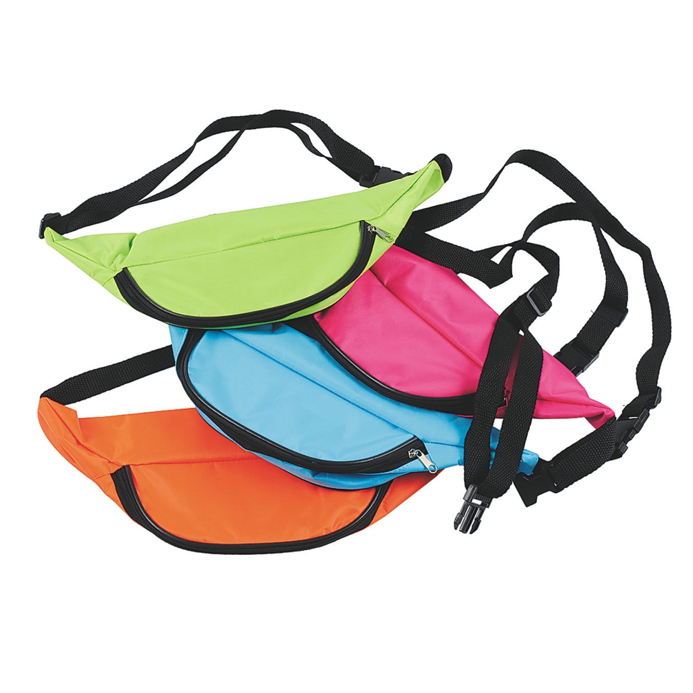 (Price/Pack of 12)Neon Fanny Packs