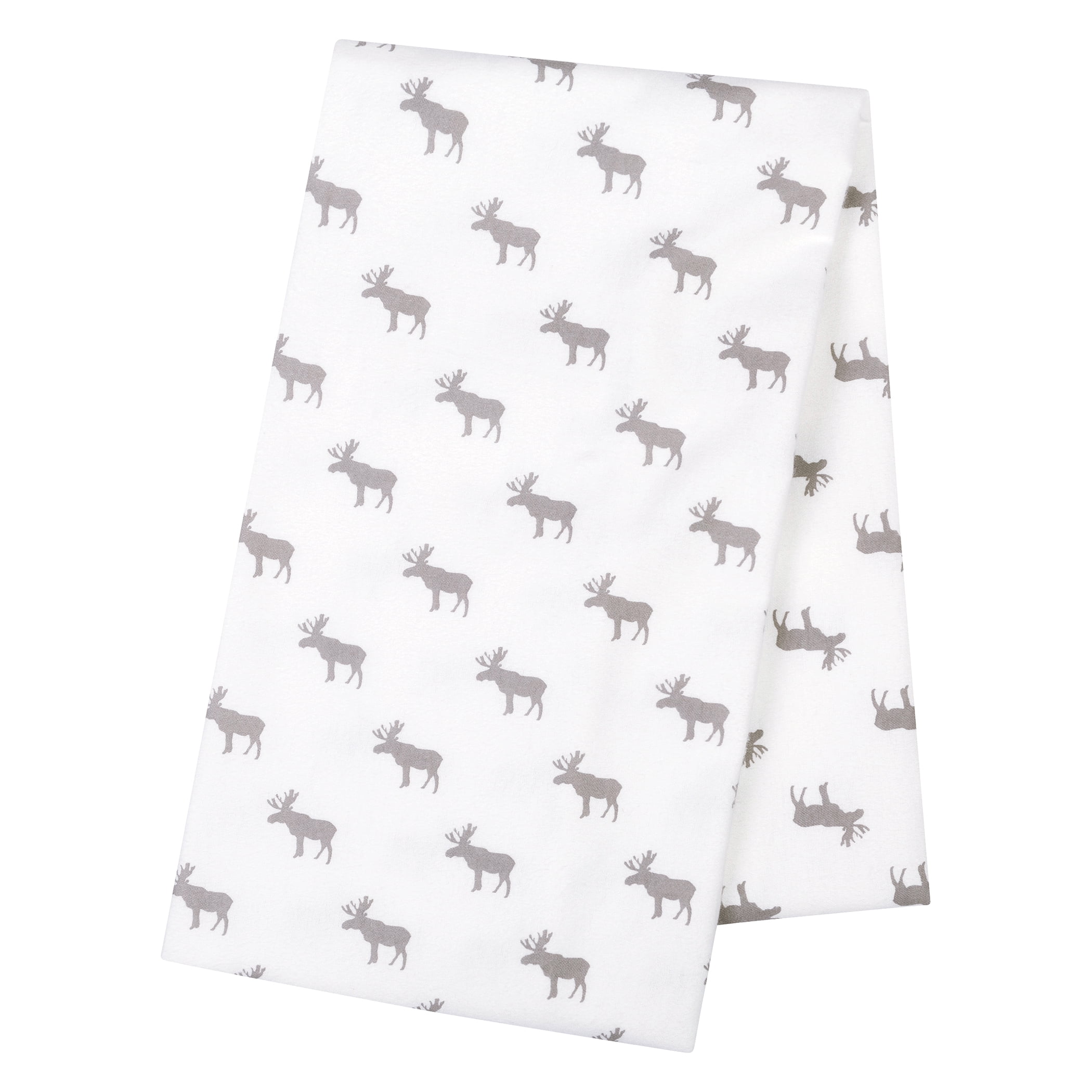 Moose Silhouettes Jumbo Deluxe Flannel Swaddle Blanket