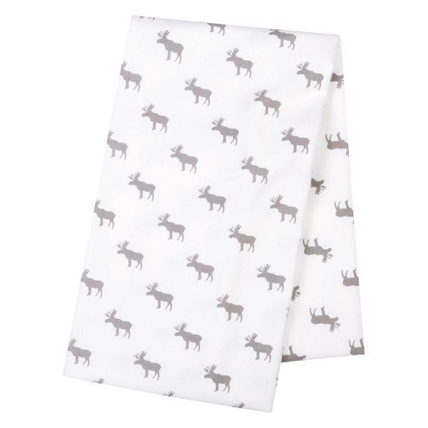 Moose Silhouettes Jumbo Deluxe Flannel Swaddle Blanket