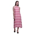 thumbnail image 1 of Bimba Robe Décontractée Teinture sur Nœuds Longue Dos Nu à Col Halter pour Femmes, Imprimée, Grande Taille, 1 of 1