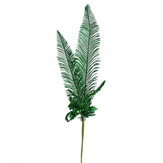 Vickerman RX192804 30 in. Green Glitter Fern Berry Spray - 2 per Bag