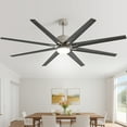 thumbnail image 4 of Sofucor 76 Inch Large Industrial Ceiling Fan with Light, Smart Fan with Remote & APP Control, Compatible with Alexa Google, Solid Wood 8 Blade, 3 Downrod, 4 of 10
