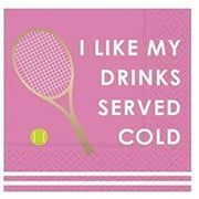 "I Like My Drinks Served Cold" Funny Tennis Themed Cocktail Napkins- 16 Beverage Napkins
