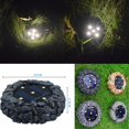 thumbnail image 5 of 2 piezas de luces solares enterradas Lámparas de piedra 5LED Luces enterradas de resina Patio al aire libre Luces de césped enterradas al aire libre Luces de piedra de simulación (turquesa ER, 5 of 5