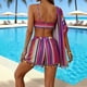 thumbnail image 4 of Xuyuer Women's Sun Protection Cover-Up Tassel Four-Piece Swimsuit Set,Beachwear for Swimming, Resort Vacations and Summer Holiday Essentials, 4 of 5