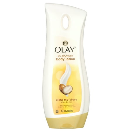 Olay Ultra Moisture Shea Butter In-Shower Body Lotion, for All Skin Types, 15.2 fl oz