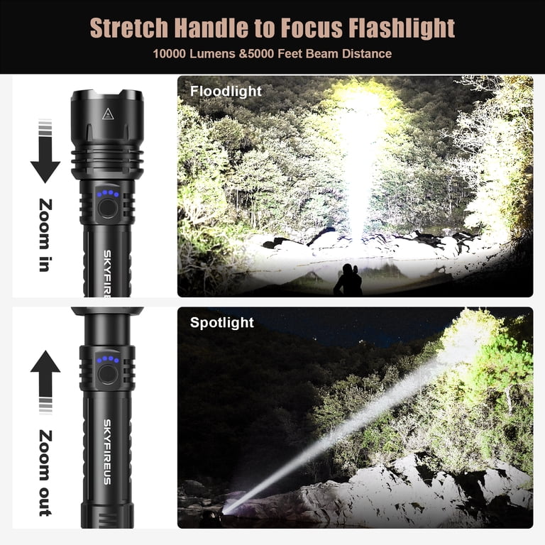 10000 lumens flashlight rechargeable High Rechargeable, Lumen Led Flashlights XHP50.2 USB Super Bright Flash Light, High Powered Handheld Magnetic Flashlights for Emergencies, 7 Modes, Waterproof, Zoomable, 2 Pack Unleash Pure Lighting Power Victoper LED Flashlights, High Powered