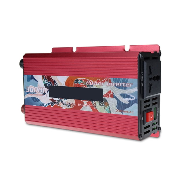 Inversor de energía de Onda sinusoidal Kenally DC 12V a AC 220V 3000W rojo