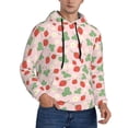 thumbnail image 2 of Lsque Strawberry And Flowers Pattern Casual Men's Hoodie,Hooded Sweatshirt with Kangaroo Pocket,Pullover Hoodie-XX-Large, 2 of 7