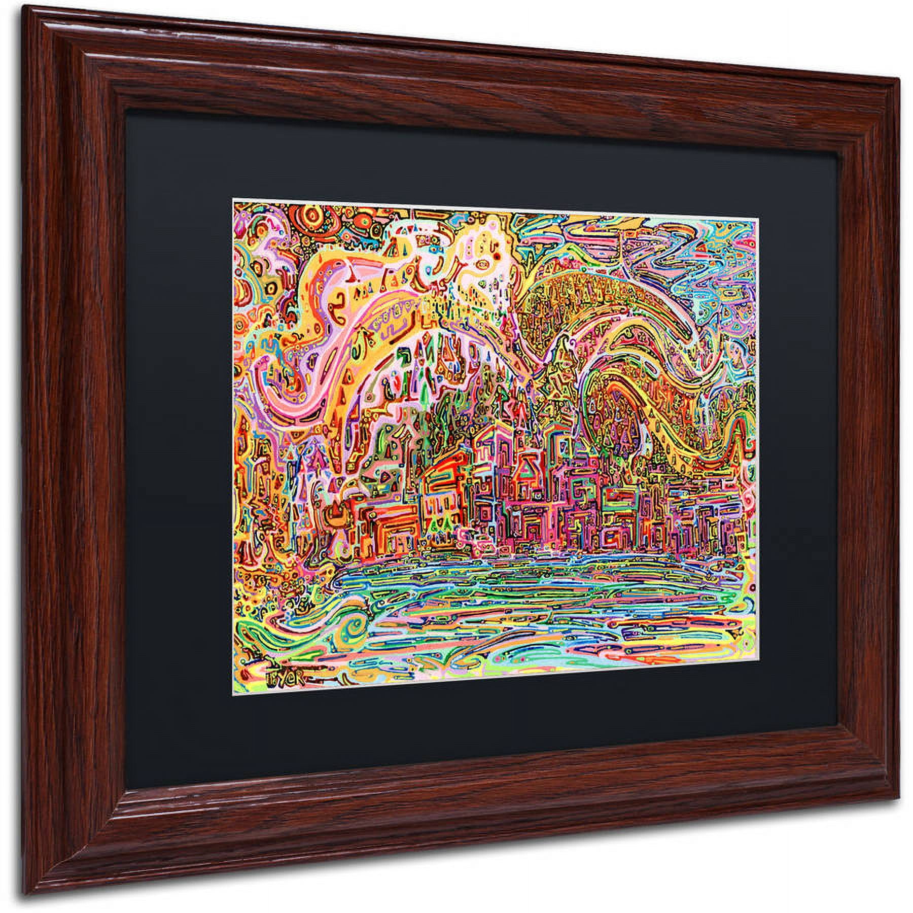 Trademark Fine Art "Sunrise In Osoyoos" Canvas Art by Josh Byer, Black Matte, Wood Frame