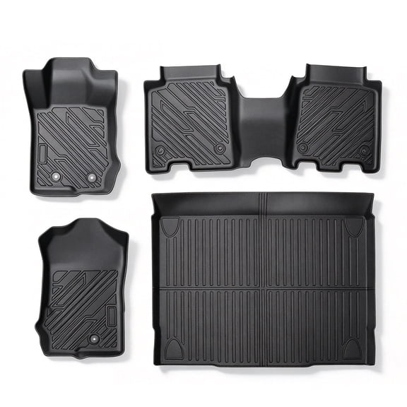 kimllier 4Pcs Car Floor Mats and Cargo Liner Front and Rear TPE Black for Bronco 2021-2025