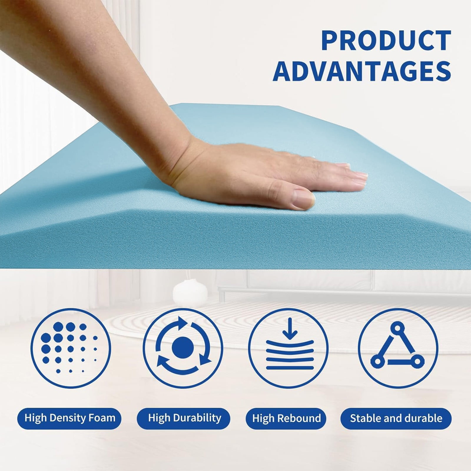 Dxssxc High Density Trapezium Foam Cushion Support Insert, Sofa & Chair Seat Pad Upgrade For Sagging Cushions, Home Furniture Comfort Repair For Couches, Recliners & Lounges