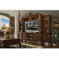 thumbnail image 2 of HomeRoots 347488 19 x 79 x 31 in. Cherry Oak Wood Poly Resin Glass TV Console, 2 of 2