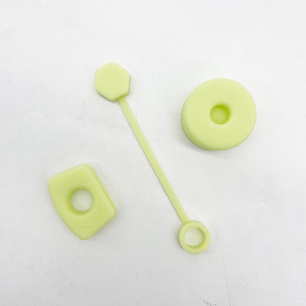 Juego de 3 tapones antidesbordamiento de silicona para taza de acompañamiento, accesorios para tapa de pajita y taza térmica, tapón a prueba de fugas para taza