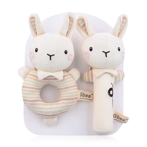 Juguetes para bebés Animales Coctelera de sonajero Suave agarre a mano Muñecas Infantil Sensorial Educación temprana Regalo de ducha relajante Niños Niñas Tipo 1 2 piezas tholdsy FN000718-01