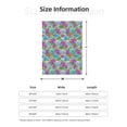 thumbnail image 5 of Rateoe Succulents Pattern Flannel Throw Blanket, Ultra-soft Blanket for Bed, Couch, Car, Hypoallergenic Anti-pilling blanket-50"x40"(Vertical), 5 of 6