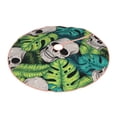 thumbnail image 2 of Kll Skull And Palm Leaves Christmas Tree Skirt 48",Party Decorations Farmhouse For Christmas Decorations Holiday Party, 2 of 8