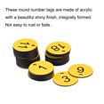 thumbnail image 4 of Unique Bargains Étiquette Ronde 1-50 Numéro Clé Étiquette Acrylique Gravée Jaune ID pour Décoration, Lot de 50, 4 of 5