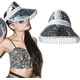 thumbnail image 1 of Sombrero de visera de bola de discoteca para mujeres y hombres, gorra de visera con espejo brillante, sombrero de cubo de discoteca, con flecos de diamante, 1 of 5