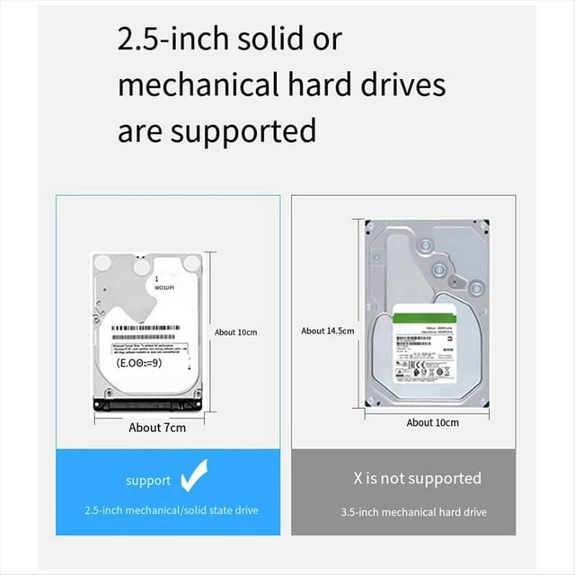2.5 Caja de Disco Duro para Computadora PortáTil Sin Herramientas USB3.0 Caja de Disco Duro MóVil SSD de Estado SóLido MecáNico TPYE C3.1