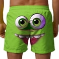 thumbnail image 5 of Axiiglly Mens Shorts Casual Funny Expression Print Drawstring Elasic Waist Swim Trunks Hawaiian Summer Beach Workout Shorts with Pockets S-5XL, 5 of 6