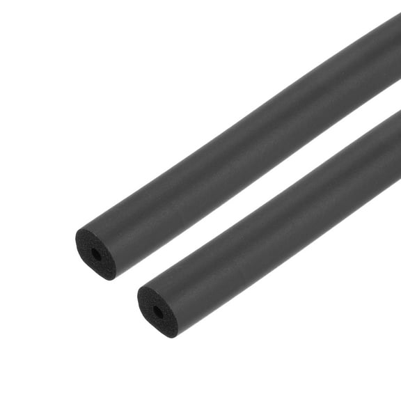 2pcs 3.3ft Pipe Insulation Tube 1/8 inch(3mm) ID 7/16 inch(11mm) OD Foam Tubing for Handle Grip, Black