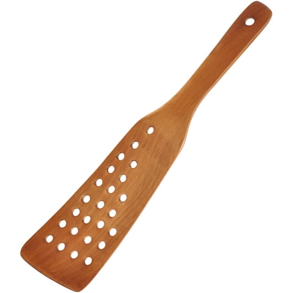 24 Hole Frying Spatula Wood Slotted Spatula Wooden Cooking Spatula Fish Spatula Kitchen Spatula Kitchen Cooking Utensil Wood Food Turner Slotted Fish Turner Anti-scald Meat