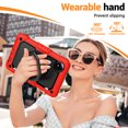 thumbnail image 4 of Case for Xiaomi Redmi Pad SE 8.7 inch 2024, 360 Rotating Stand Handle Shoulder Strap Heavy Duty Shockproof Cover, Red, 4 of 7