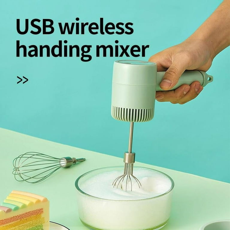 Wireless 3 Speed Mini Mixer Electric Food Blender Handheld Mixer