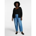 thumbnail image 3 of Terra & Sky Women's Plus Size Boyfriend Cardigan with Long Sleeves, Midweight, Size 0X-5X, 3 of 6