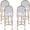 Black 4pcs, variant on DELMANGO Bar Stool Set of 2 with Wood Print Finish French Counter Height Patio Rattan Bar Stool Chairs for Porch Garden Indoor Kitchen, White/Blue