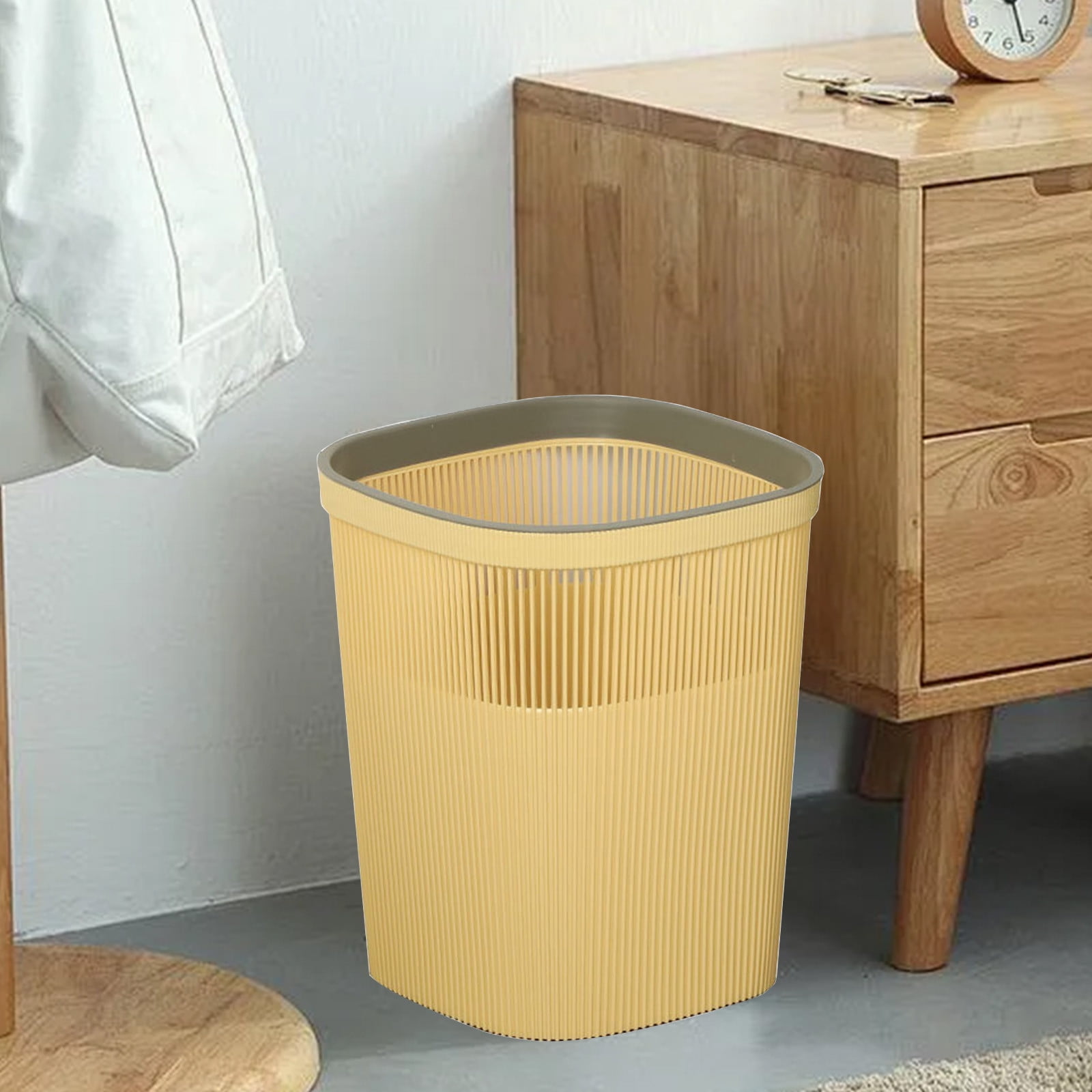 Qholemyo Contactless Thickened Large Capacity Trash Can Bathroom Living Room Kitchen Trash Can Indoor Garbage Can
