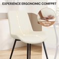 thumbnail image 3 of Hawsaiy 47.2" Round Dining Table Set for 4, Modern Kitchen Table with 4 Upholstered PU Leather Dining Chairs, Dining Room Table with Storage Shelf, Small Space Furniture, 3 of 9
