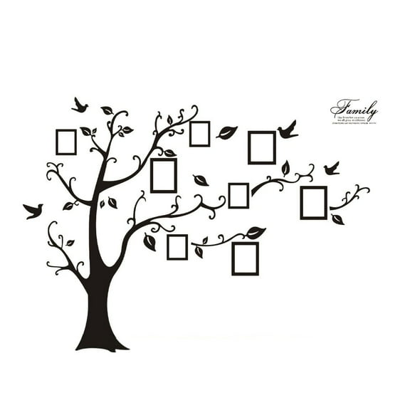 Wall Sticker Family Photo Frame For Home Wall Decoration 180X250Cm Black Diy For Pictures Home Decor Memory Tree