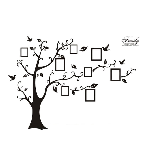 Wall Sticker Family Photo Frame For Home Wall Decoration 180x250CM Black DIY For Pictures Home Decor Memory Tree