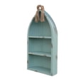thumbnail image 2 of Distressed Blue Canoe Hanging Shelf, 2 of 2