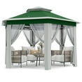 thumbnail image 3 of Kojooin 13x13 Pop Up Gazebo with Mosquito Netting & UPF 50+ Waterproof Canopy Tent - Instant Setup Outdoor Shelter for Backyard, Patio, Deck - Durable Steel Frame with 4 Sandbags & Wheeled Bag, 3 of 7