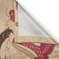 thumbnail image 3 of Ambesonne Heels and Dresses Kitchen Curtains, Retro French, 55"x39", Pale Salmon Dark Brown, 3 of 3