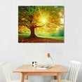 thumbnail image 2 of GOSMITH  Wall Art Decor Canvas Print Picture Sunrise Trees Natural Forest Painting Yellow Artwork for Bedroom Kitchen Office Home Wall Decor Stretched and Framed Ready to Hang, 2 of 4
