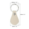thumbnail image 2 of Uxcell Leather Key Fob Kit, 20 Pack PU Leather Key Fob Blanks and Key Rings for Laser Engraving, White, 2 of 6