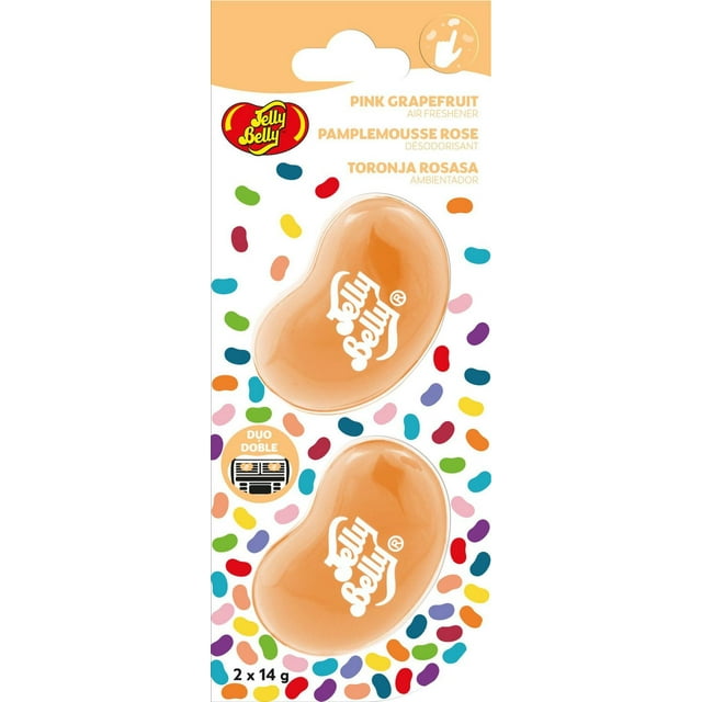 Jelly Belly Vent Clip Auto Air Freshener - Pink Grapefruit, 2 Pack