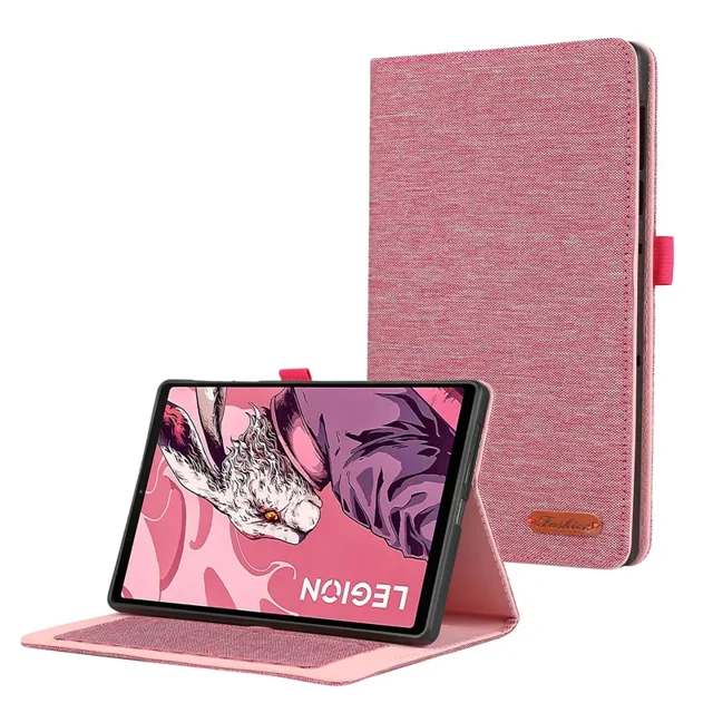 Pour Lenovo Legion Y700 2023 Étui 8,8 Pouces Cowboy à Rabat Support Dos Souple TPU pour Lenovo Y700 2023 Housse pour Lenovo Y700 2023 Tablette Rose Rouge pour Legion Y700 2022