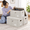 Beige-XL(3-Pack), variant on Khaki M(3-Pack) Jute Fabric Foldable Storage Chest Boxes with Lids