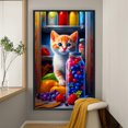 thumbnail image 1 of Pintura de diamante 5D DIY Kit de gato de taladro redondo completo Artesanía de decoración del hogar (A7459) Hugtrwg Para estrenar, 1 of 9
