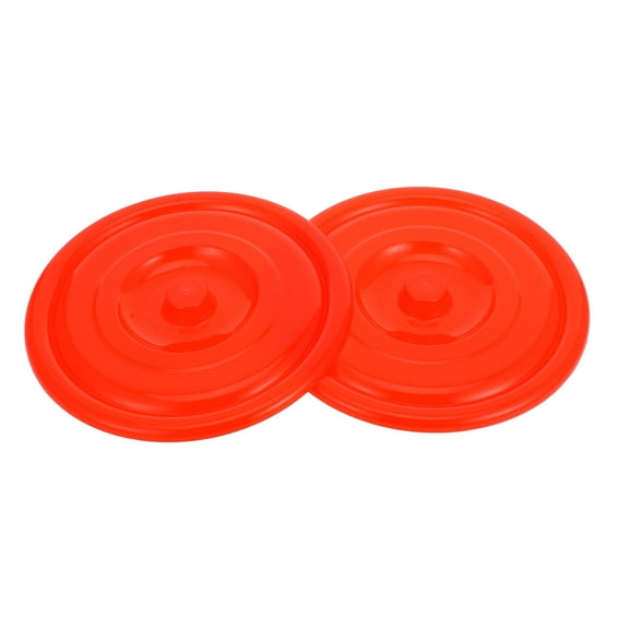 Pawsdot 2Pcs Heavy Duty Red Plastic Trash Can Covers for Outdoor Use