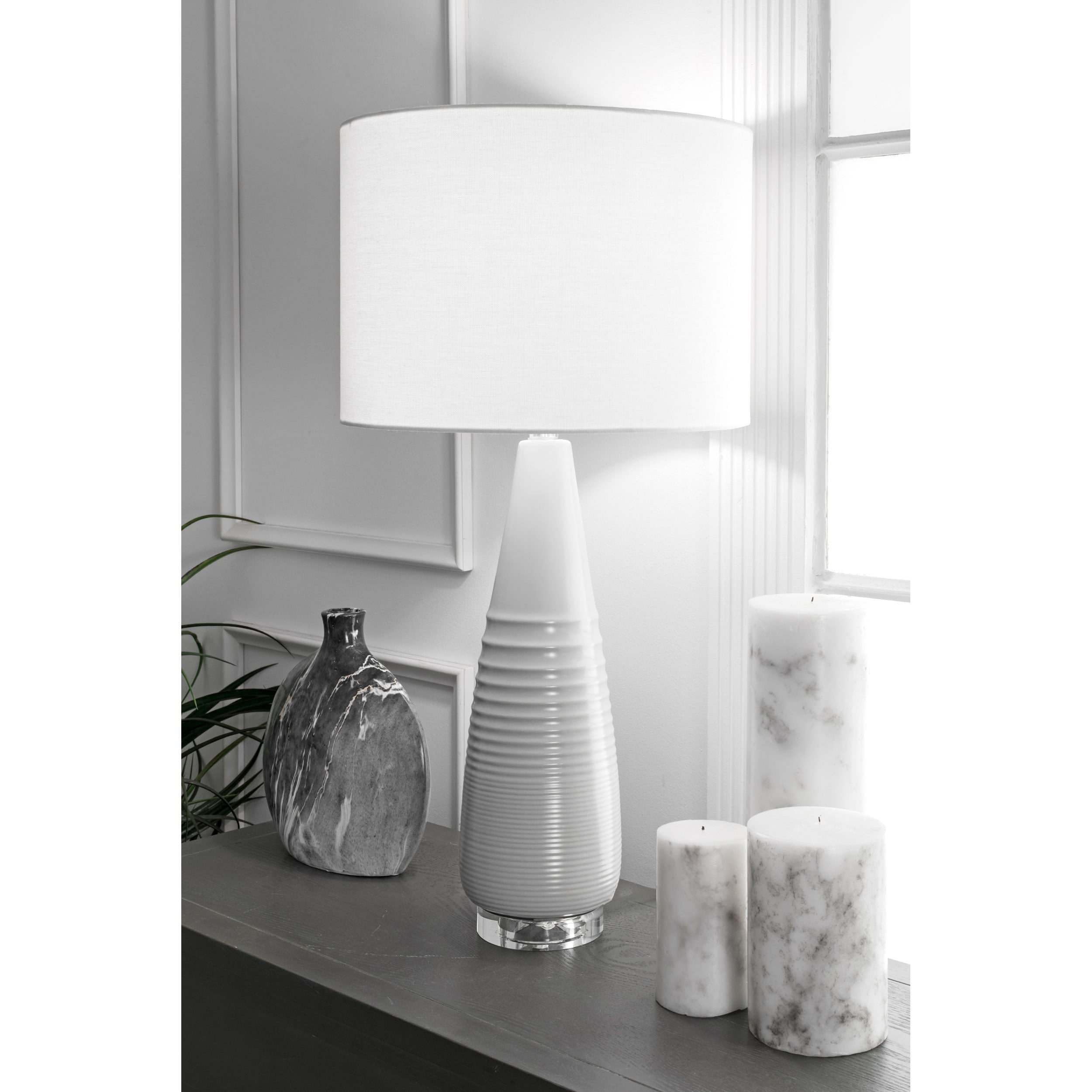 grey reading lamp