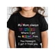 thumbnail image 1 of Camiseta cómoda de manga corta de algodón | MY MOMS ALWAYS... Camisetas informales 100 % algodón para niñas. Estampado de verano., 1 of 6