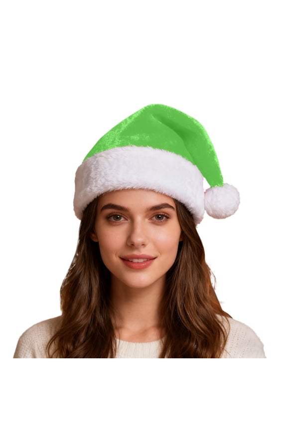 Christmas Santa Hat Pom-pom Knitted Hat - Autumn Winter Warm Cold-Proof, Unisex Holiday Decorative Cap,Size:One Size