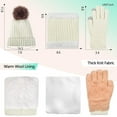 thumbnail image 3 of MEICHEN Warm Set for Women 3 Pcs Winter Hat Scarf and Gloves Set for Women Warm Knit Fleece Lined Neck Warmer Touchscreen Gloves Winter Fashion Must Have, 3 of 3